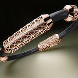 Single Bracelet Gladius, Red Gold, 29 Diamonds