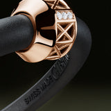 Single Bracelet Gladius, Red Gold, 29 Diamonds