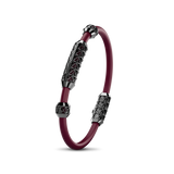 Single Bracelet Gladius, White Gold Coated, 29 Diamonds