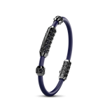 Single Bracelet Gladius, White Gold Coated, 29 Diamonds