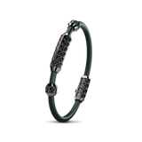 Single Bracelet Gladius, White Gold Coated, 29 Diamonds