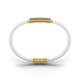 Single Bracelet Amphora, Yellow Gold, 58 Diamonds