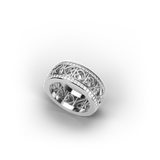 Ring Amphora, White Gold, 100 Diamonds