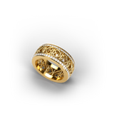 Ring Amphora, Yellow Gold, 100 Diamonds