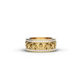 Ring Amphora, Yellow Gold, 100 Diamonds