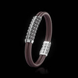 Double Bracelet Gladius, White Gold, 31 Diamonds