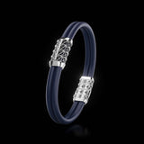 Double Bracelet Gladius, White Gold, 15 Diamonds
