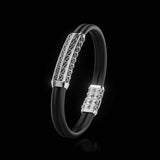 Double Bracelet Gladius, White Gold, 93 Diamonds