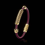 Single Bracelet Gladius, Yellow Gold, 37 Diamonds