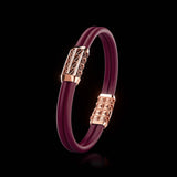 Double Bracelet Gladius, Red Gold, 45 Diamonds