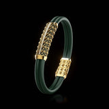 Double Bracelet Gladius, Yellow Gold, 31 Diamonds