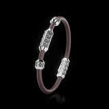 Single Bracelet Gladius, White Gold, 21 Diamonds
