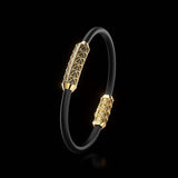 Single Bracelet Gladius, Yellow Gold, 23 Diamonds