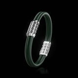 Double Bracelet Gladius, White Gold, 45 Diamonds