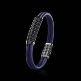 Double Bracelet Gladius, White Gold Coated