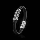 Double Bracelet Gladius, White Gold, 69 Diamonds