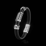 Double Bracelet Gladius, White Gold, 63 Diamonds