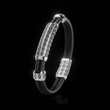 Double Bracelet Gladius, White Gold, 111 Diamonds