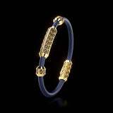 Single Bracelet Gladius, Yellow Gold, 29 Diamonds