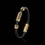 Single Bracelet Gladius, Yellow Gold, 21 Diamonds