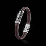 Double Bracelet Gladius, White Gold, 23 Diamonds