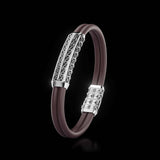 Double Bracelet Gladius, White Gold, 93 Diamonds