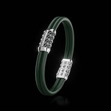 Double Bracelet Gladius, White Gold, 15 Diamonds