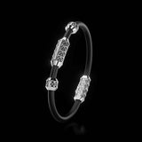 Single Bracelet Gladius, White Gold, 21 Diamonds