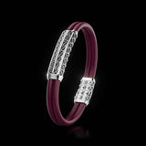 Double Bracelet Gladius, White Gold, 93 Diamonds