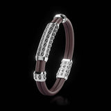Double Bracelet Gladius, White Gold, 111 Diamonds