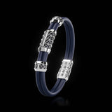 Double Bracelet Gladius, White Gold, 21 Diamonds