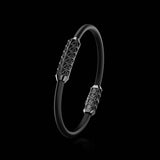 Single Bracelet Gladius, White Gold Coated