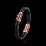 Double Bracelet Gladius, Red Gold, 45 Diamonds