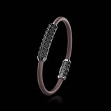 Single Bracelet Gladius, White Gold Coated