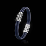 Double Bracelet Gladius, White Gold, 45 Diamonds