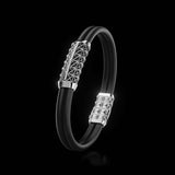 Double Bracelet Gladius, White Gold, 23 Diamonds