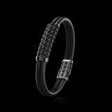 Double Bracelet Gladius, White Gold Coated