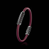 Single Bracelet Gladius, White Gold Coated, 23 Diamonds