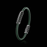 Single Bracelet Gladius, White Gold Coated, 23 Diamonds