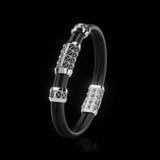 Double Bracelet Gladius, White Gold, 21 Diamonds