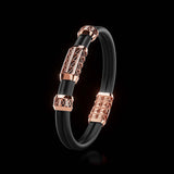 Double Bracelet Gladius, Red Gold, 63 Diamonds