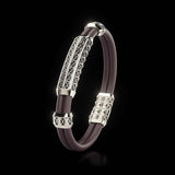 Double Bracelet Gladius, Platinum, 111 Diamonds