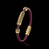 Single Bracelet Gladius, Yellow Gold, 29 Diamonds