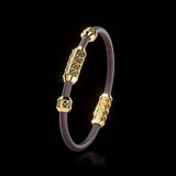 Single Bracelet Gladius, Yellow Gold, 21 Diamonds