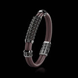 Double Bracelet Gladius, White Gold Coated