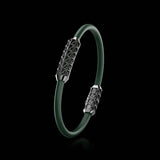 Single Bracelet Gladius, White Gold Coated