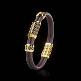 Double Bracelet Gladius, Yellow Gold, 21 Diamonds