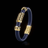 Double Bracelet Gladius, Yellow Gold, 63 Diamonds