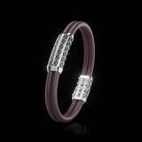 Double Bracelet Gladius, White Gold, 69 Diamonds