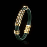 Double Bracelet Gladius, Yellow Gold, 111 Diamonds